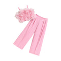 Girls Floral Mesh Vest and Pants